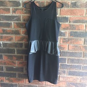 Black stretchy and sheer midi dress